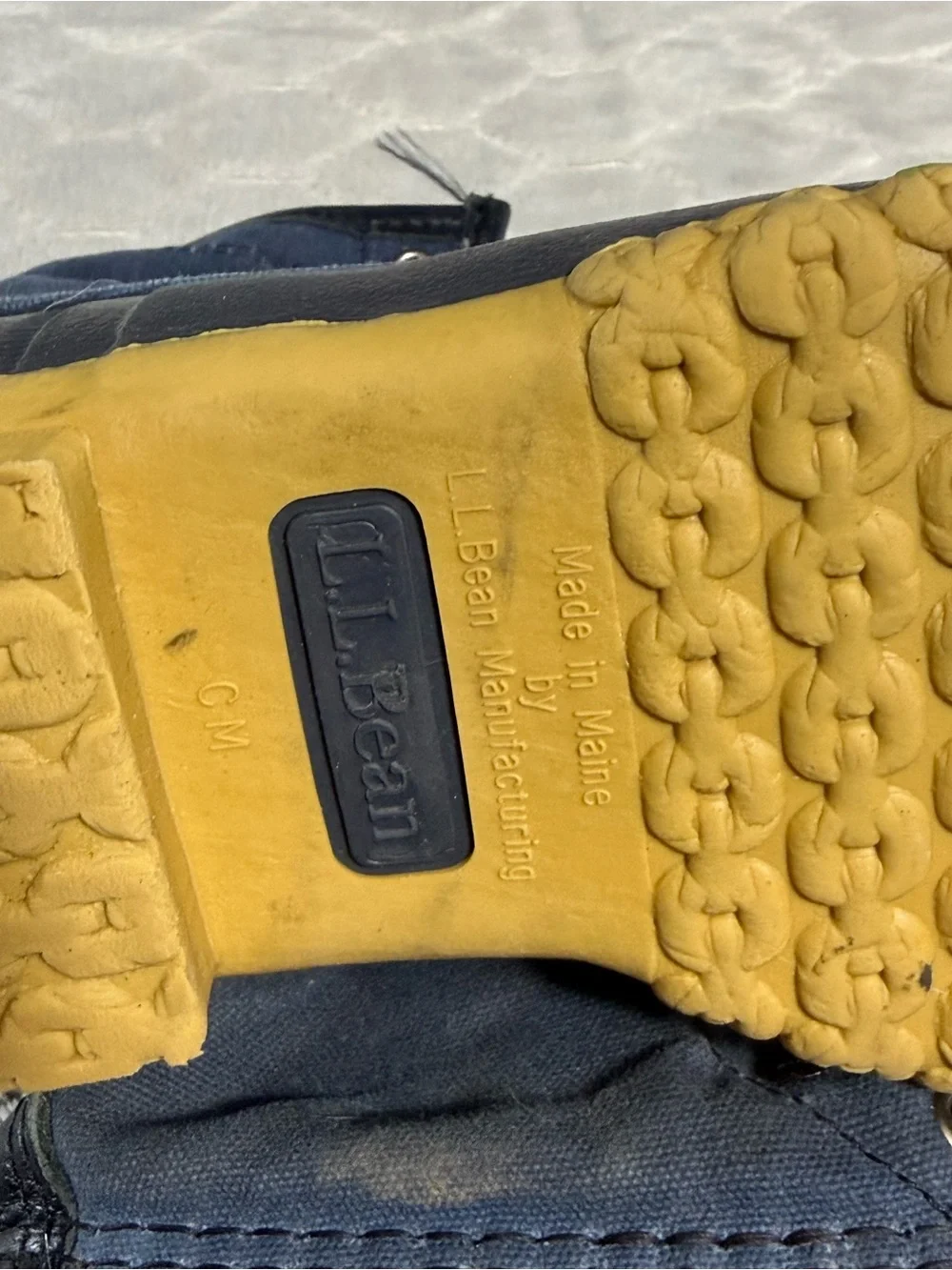 Vintage L.L. Bean Duck Boots Kids 4M USA Maine Navy Fit Womens 5.5-6 Rain